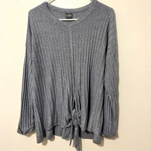 Soho New York & Company Relaxed Front Tie Sweater Top Size L